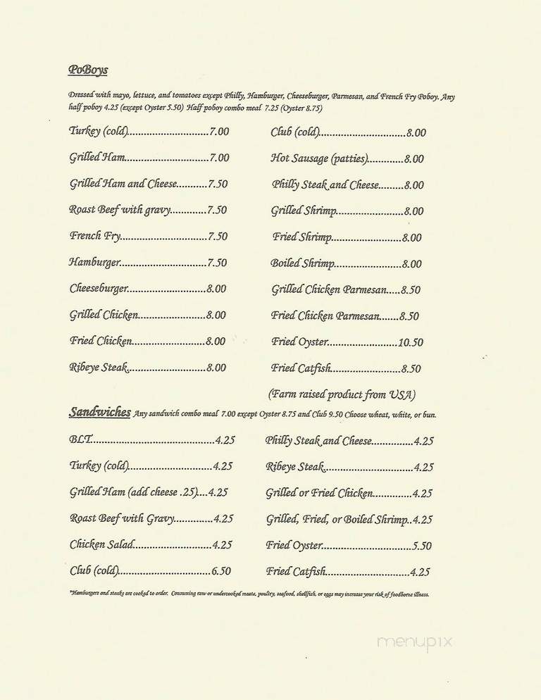 Fiorella's - Poplarville, MS menu_pic