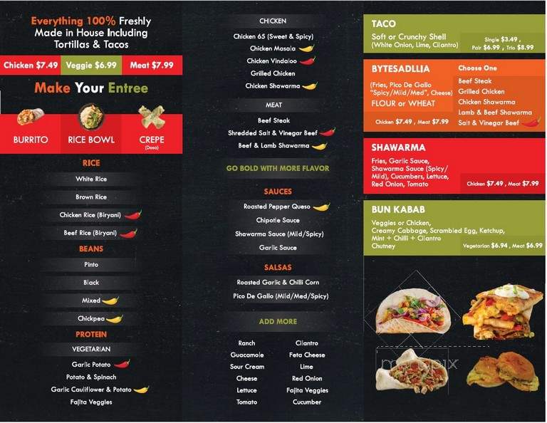 Bytes A Fusion Grill - Saginaw, MI menu_pic