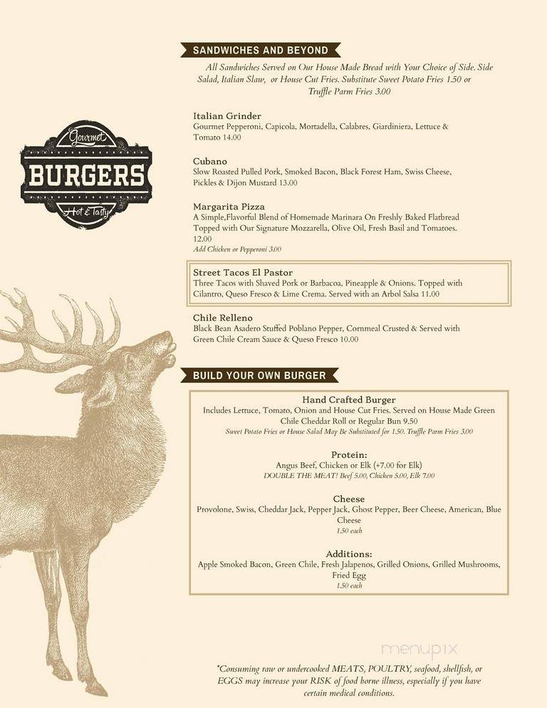 Hunt and Harvest at The Mercantile - Ruidoso, NM menu_pic