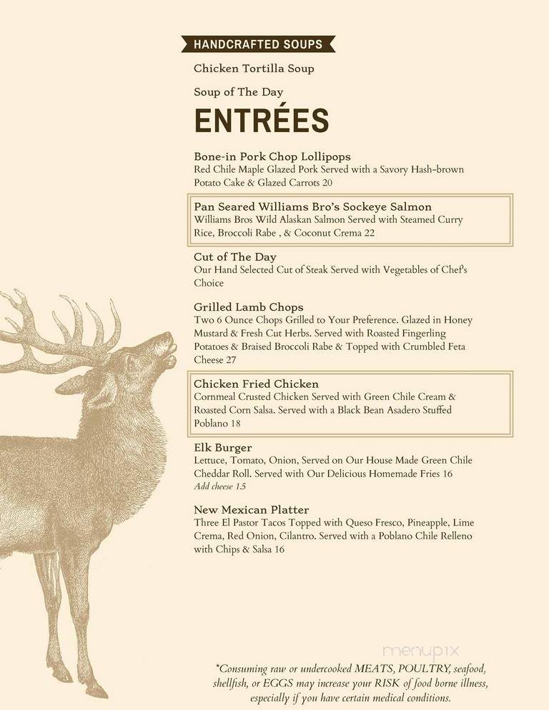 Hunt and Harvest at The Mercantile - Ruidoso, NM menu_pic