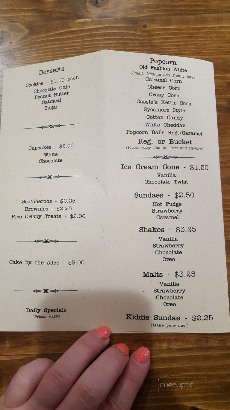 Cassie's Corn Crib Cafe - Sycamore, IL menu_pic