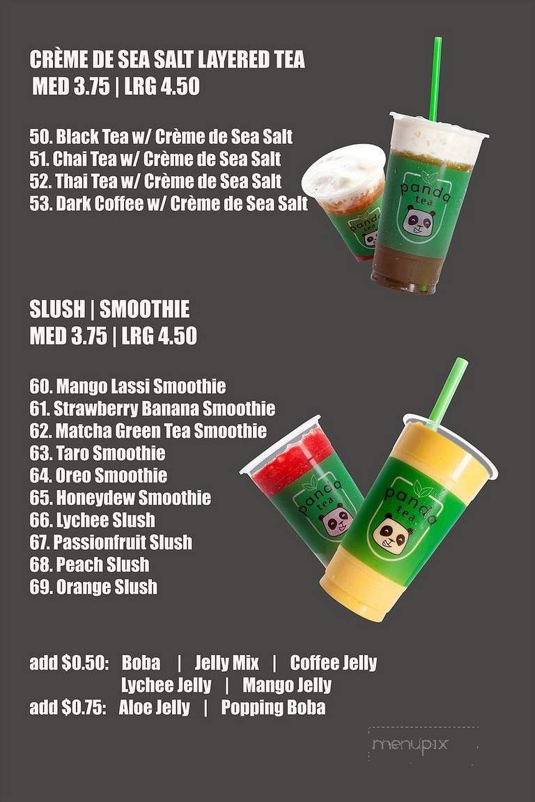 Panda Tea - Dallas, TX menu_pic
