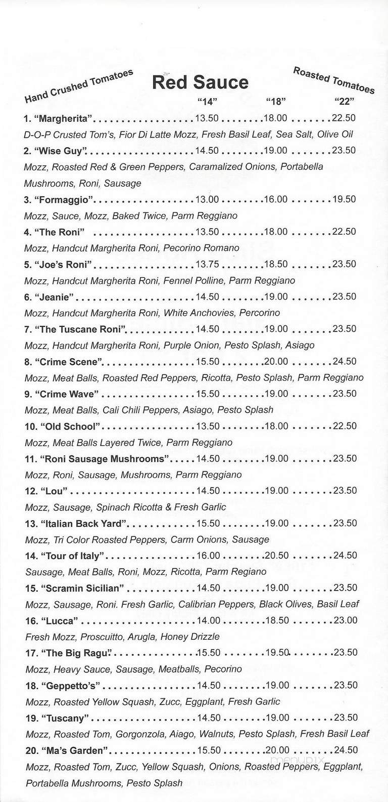 Slice House - Agawam, MA menu_pic