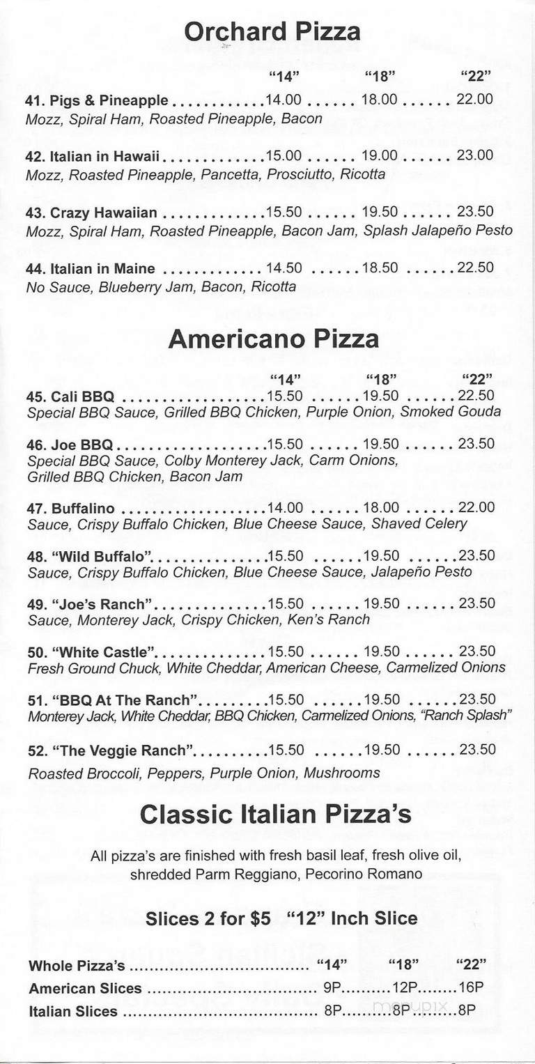 Slice House - Agawam, MA menu_pic
