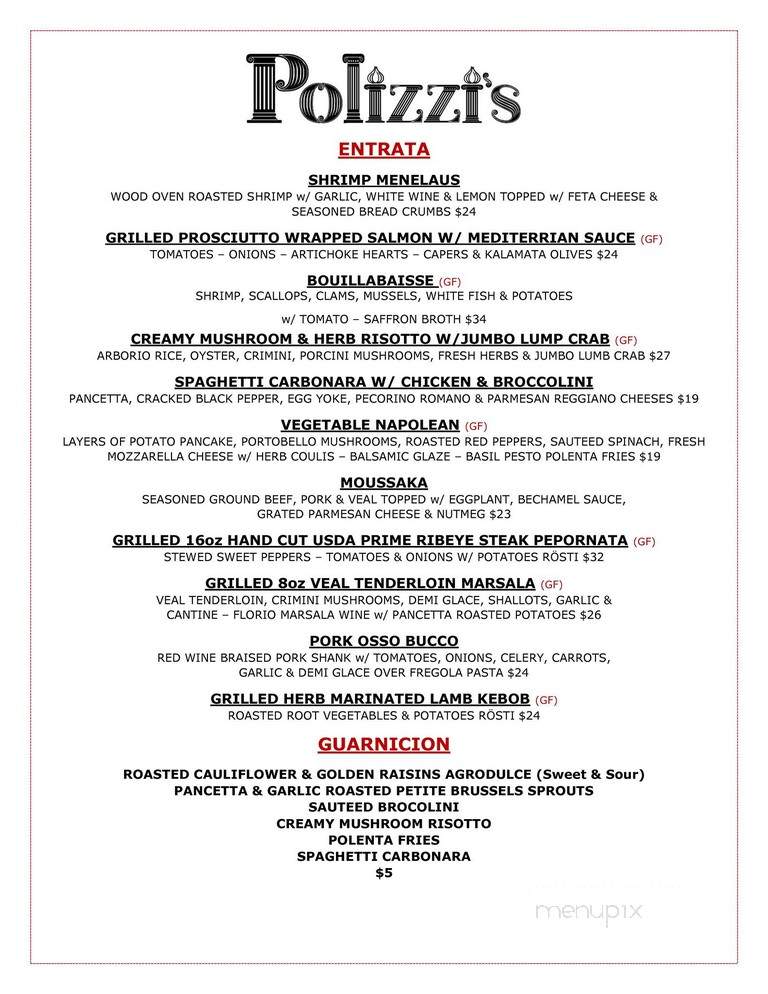 Polizzi's - Rochester, NY menu_pic