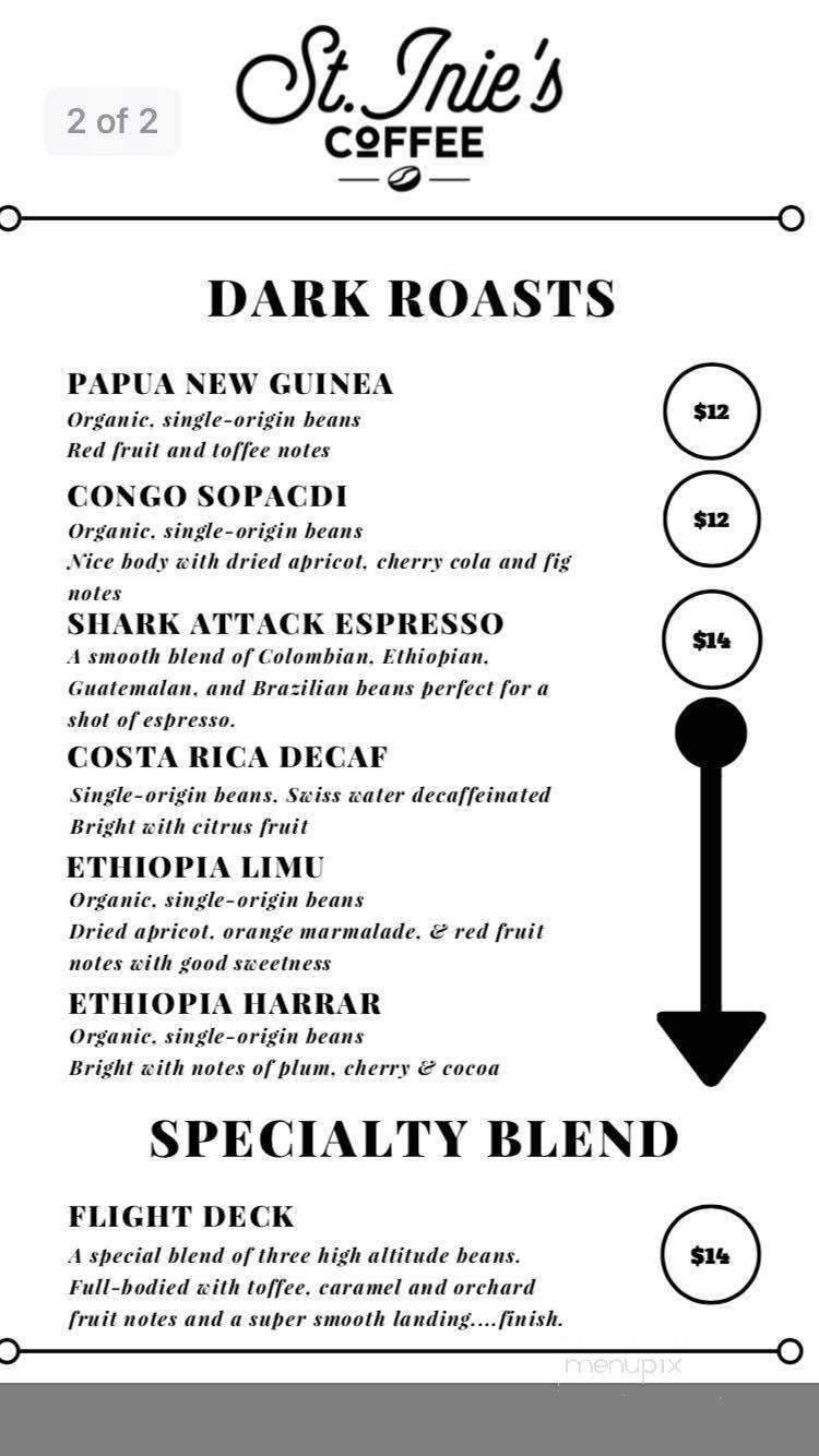 St. Inie's Coffee - Lexington Park, MD menu_pic