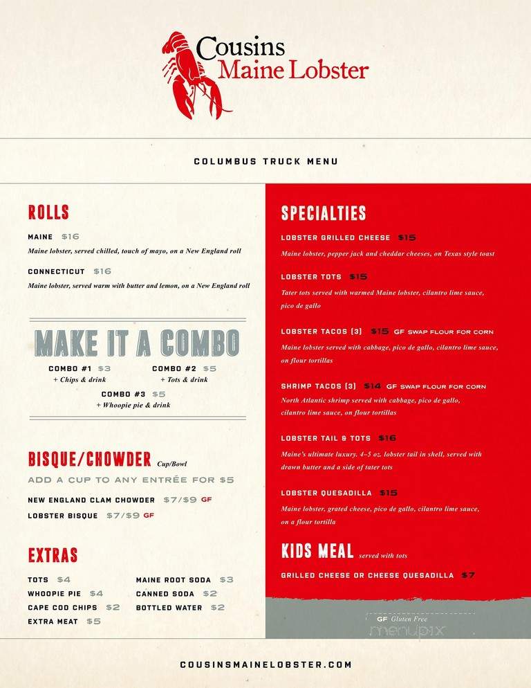 Menu Of Cousins Maine Lobster In Columbus OH 43215 menu-of-cousins-maine-lobster-in-columbus-oh-43215