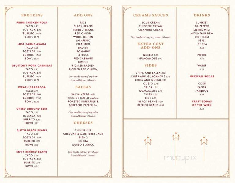 Sinz Burritos - Key West, FL menu_pic