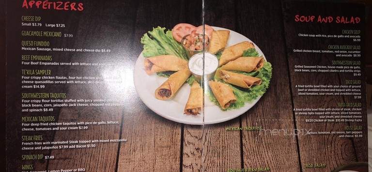 Tekila Mexican Bar & Grill - Memphis, TN menu_pic