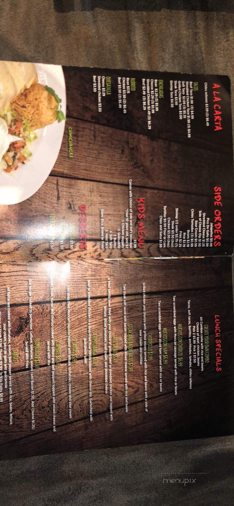 Tekila Mexican Bar & Grill - Memphis, TN menu_pic