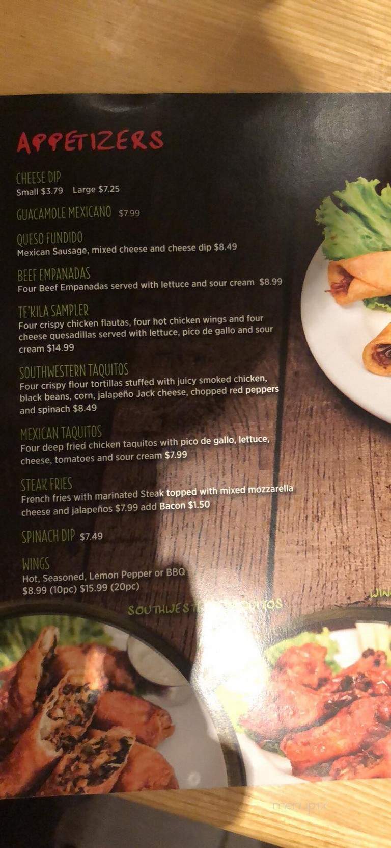 Tekila Mexican Bar & Grill - Memphis, TN menu_pic