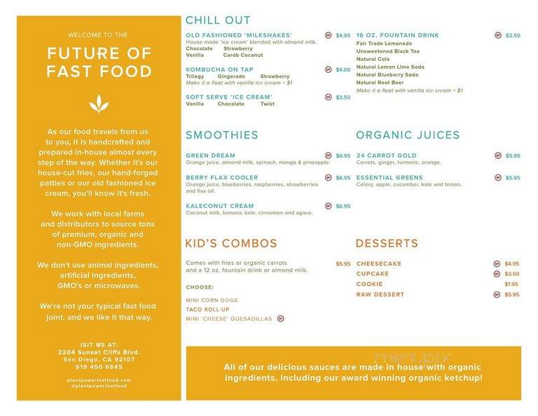 Plant Power Fast Food - Redlands, CA menu_pic