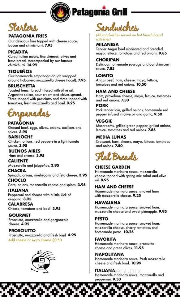 Patagonia Grill - Twin Falls, ID menu_pic