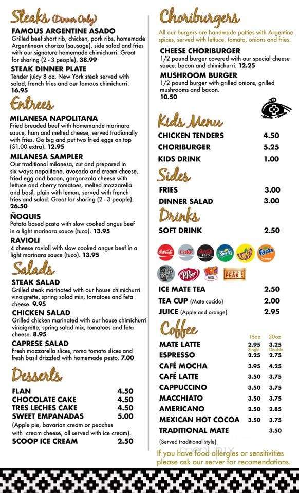 Patagonia Grill - Twin Falls, ID menu_pic