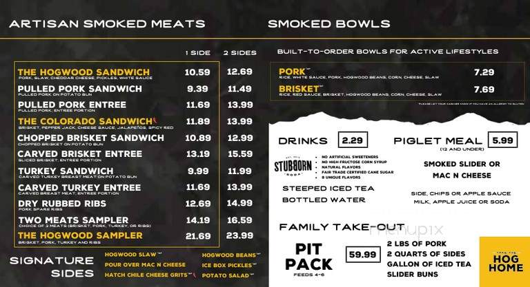 Hogwood BBQ - Franklin, TN menu_pic