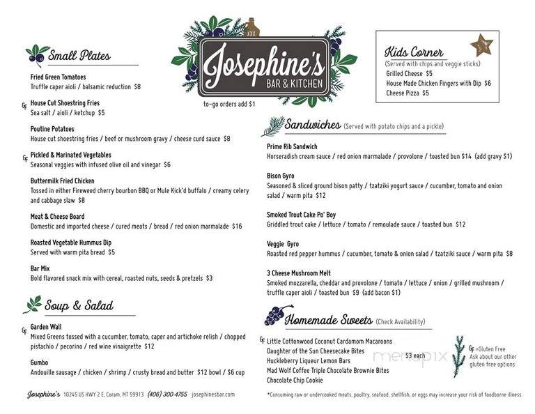 Josephine's Bar & Kitchen - Coram, MT