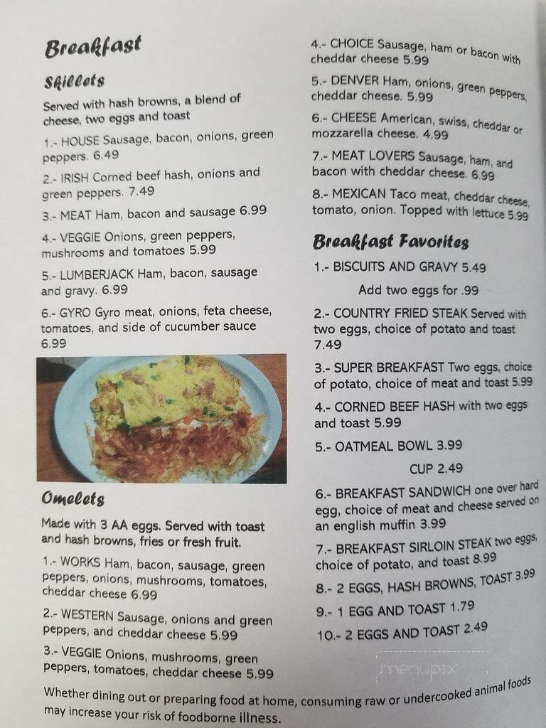 Super Restaurant - Sparta, WI menu_pic
