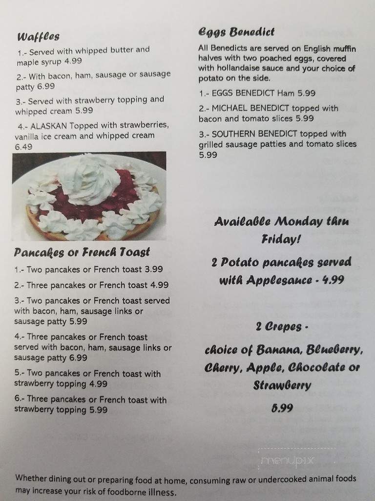 Super Restaurant - Sparta, WI menu_pic