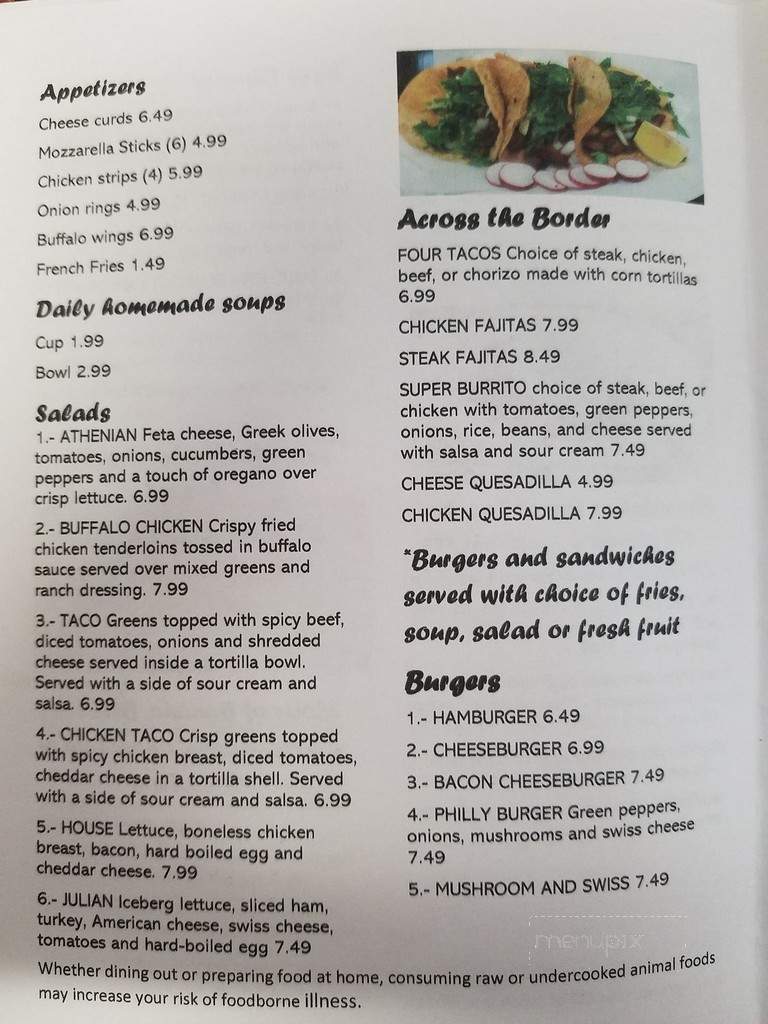 Super Restaurant - Sparta, WI menu_pic