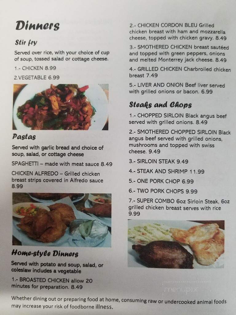 Super Restaurant - Sparta, WI menu_pic