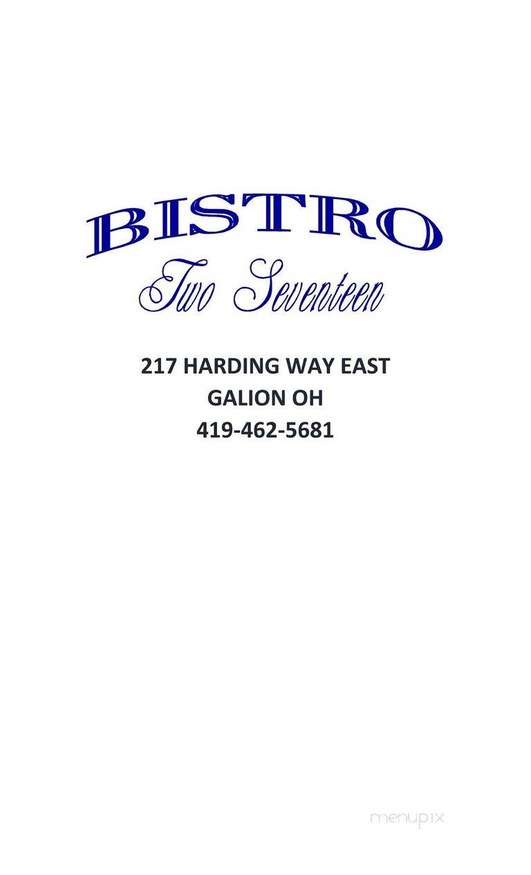 Bistro 217 - Galion, OH menu_pic