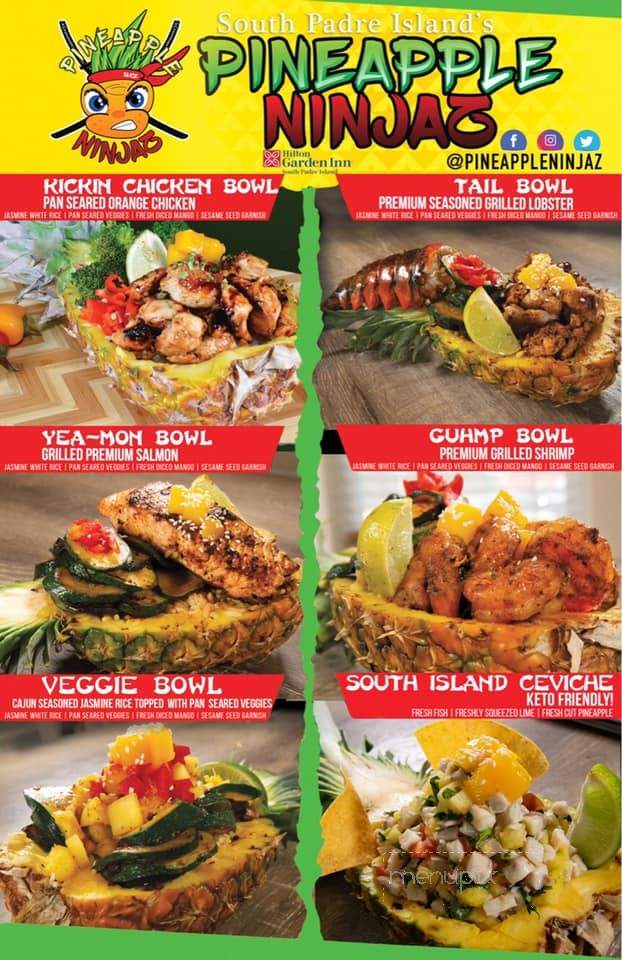 Pineapple Ninjas - South Padre Island, TX menu_pic