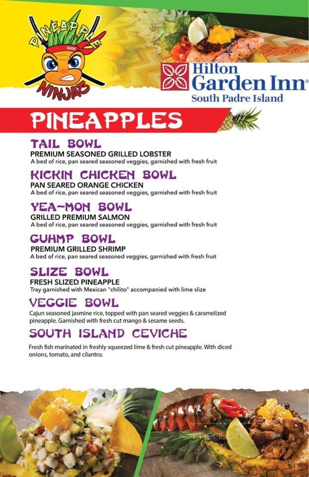 Pineapple Ninjas - South Padre Island, TX menu_pic