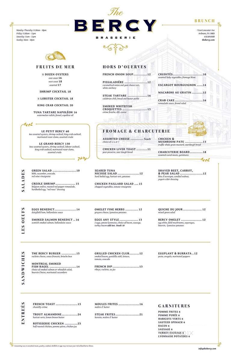 The Bercy - Ardmore, PA menu_pic
