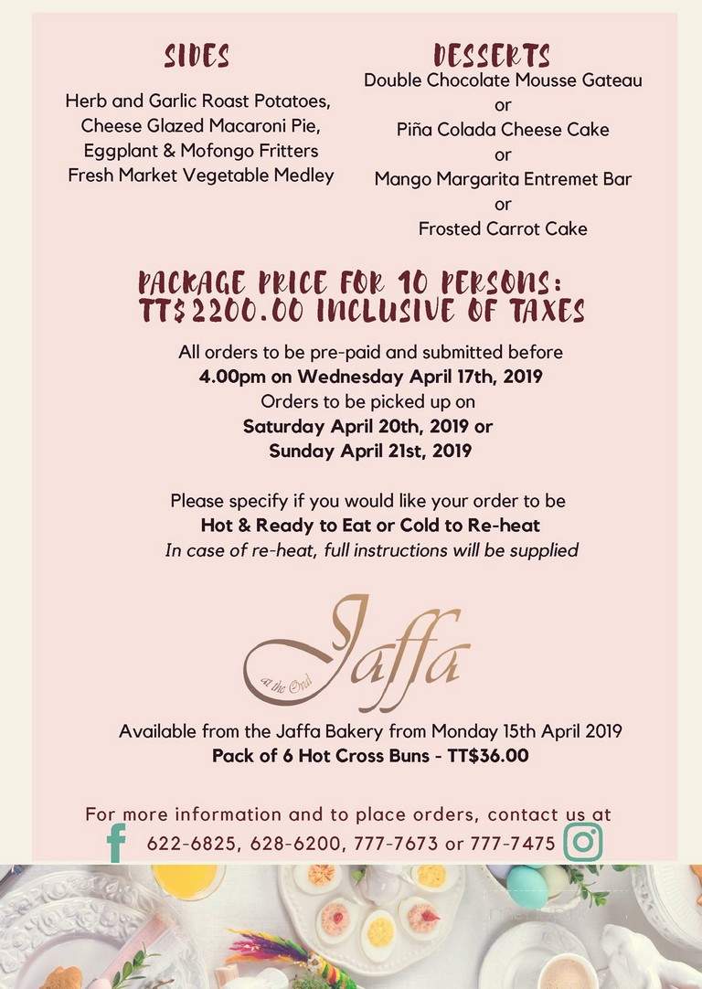 Jaffa - Los Angeles, CA menu_pic