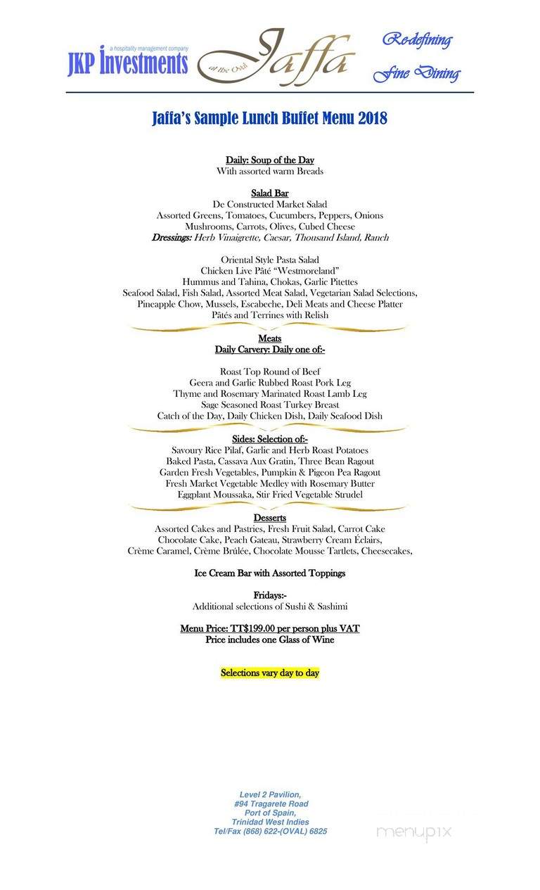 Jaffa - Los Angeles, CA menu_pic