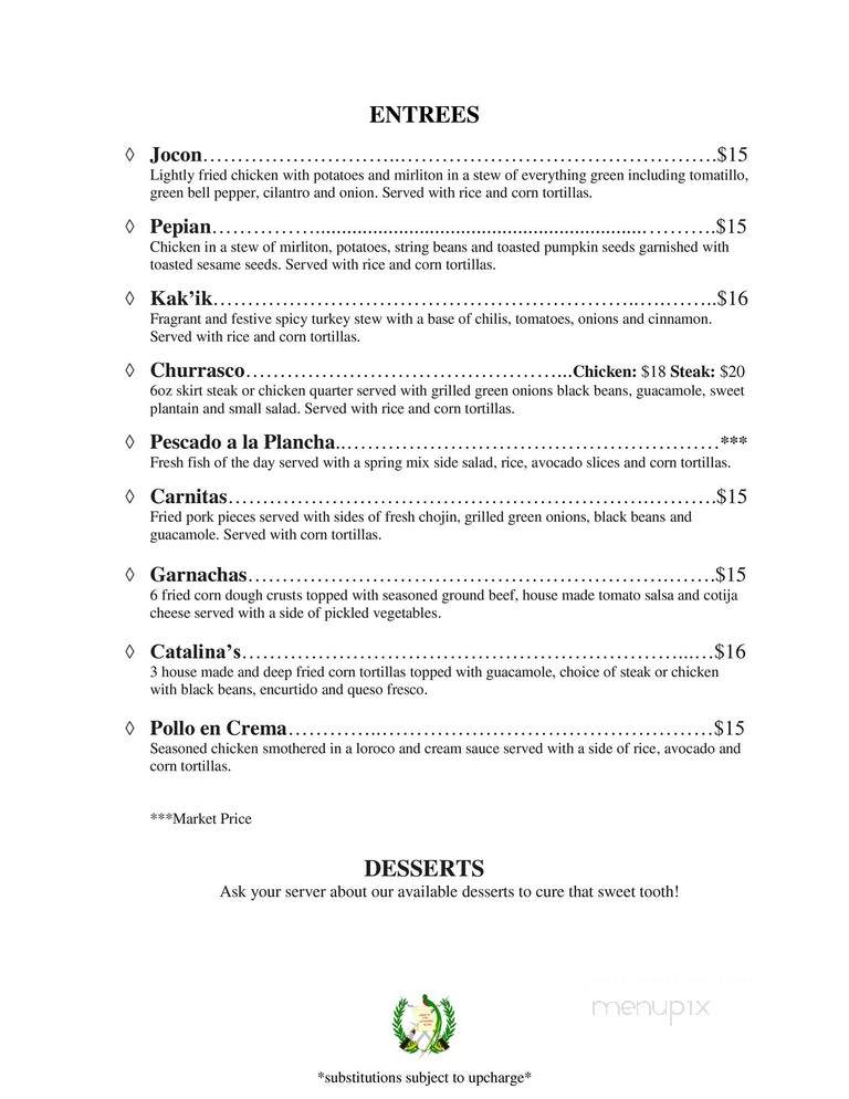 Catalino's - New Orleans, LA menu_pic