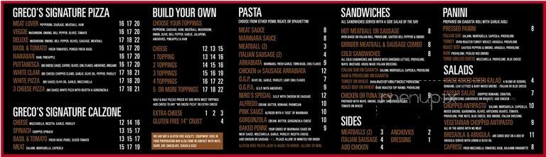 Greco's Pizza & Pasta - Glendora, CA menu_pic