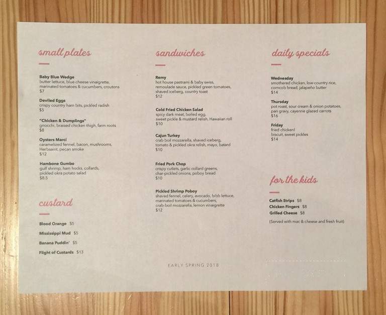 Hambone - Mandeville, LA menu_pic