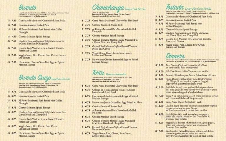 Edgewater Tacos - Chicago, IL menu_pic