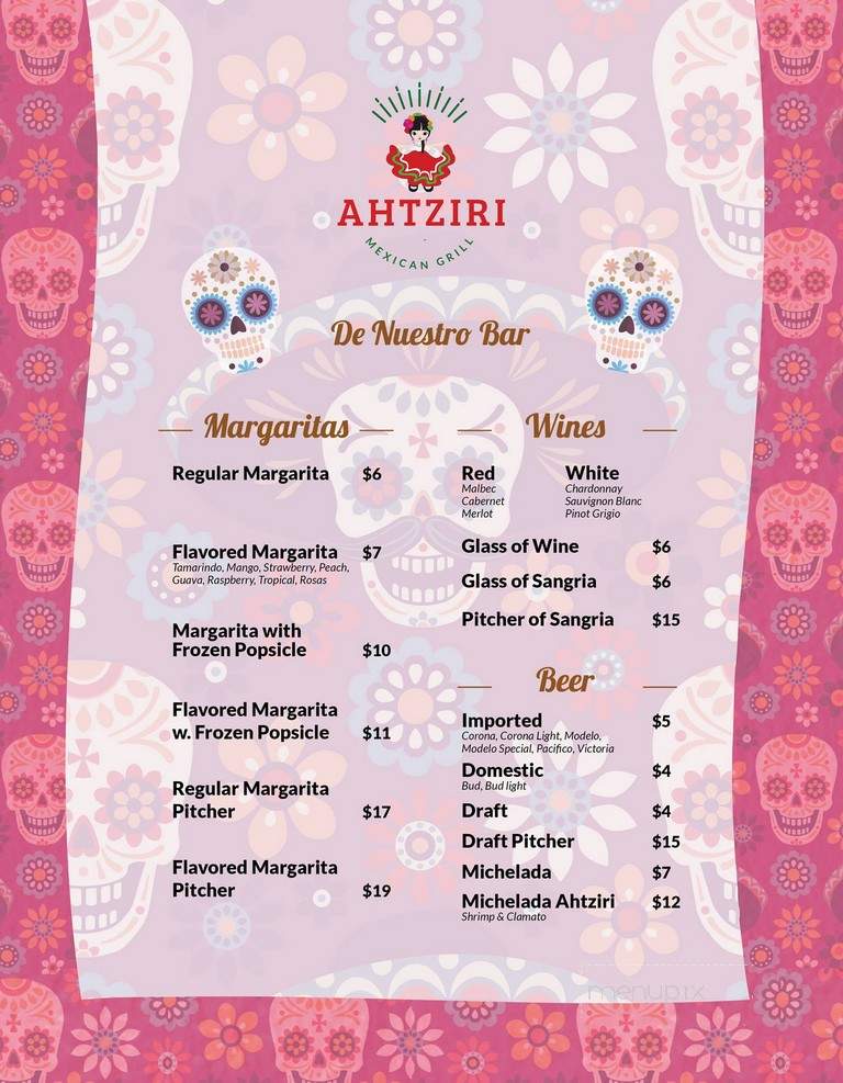 Ahtziri Mexican Grill - Boca Raton, FL menu_pic