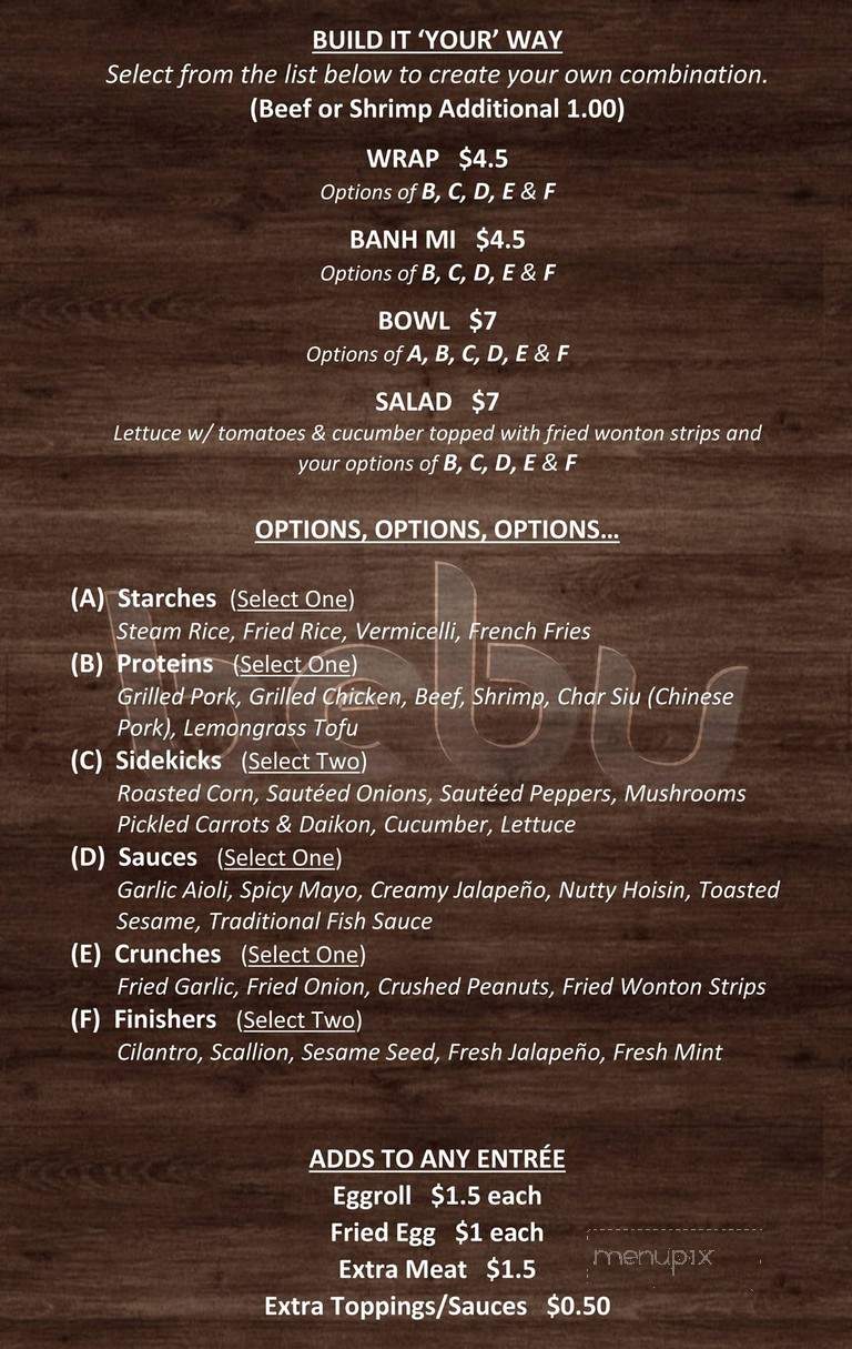 Bebu Asian Kitchen - League City, TX menu_pic