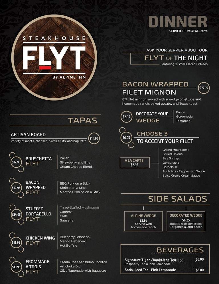 FLYT Steakhouse & Nightclub - Deadwood, SD menu_pic