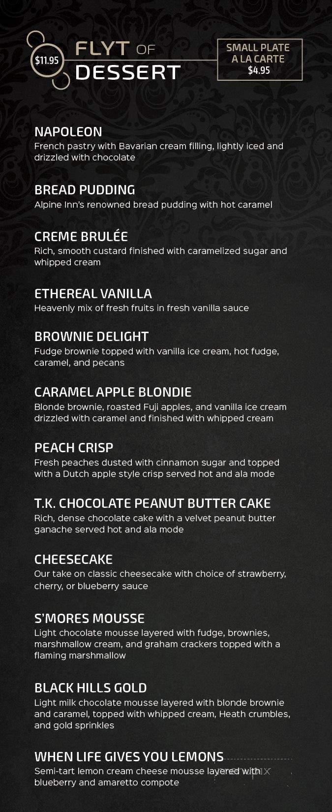 FLYT Steakhouse & Nightclub - Deadwood, SD menu_pic