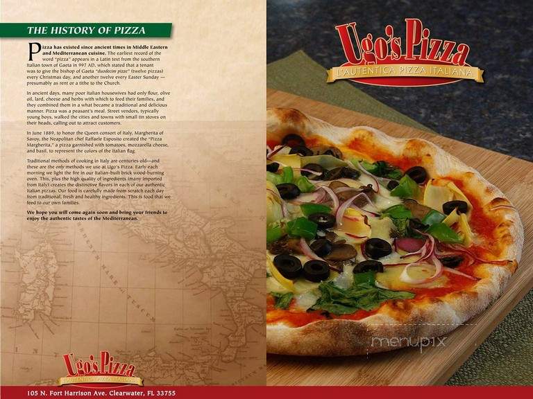 Ugo's Pizza - Clearwater, FL menu_pic