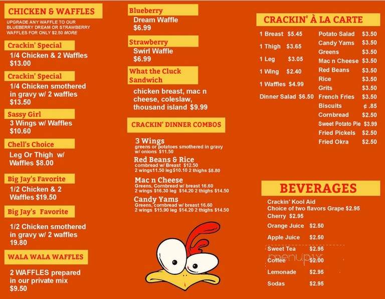 Crackin' Chicken & Waffles - Palmdale, CA menu_pic
