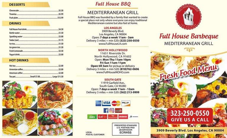 Full House Barbeque - Los Angeles, CA menu_pic