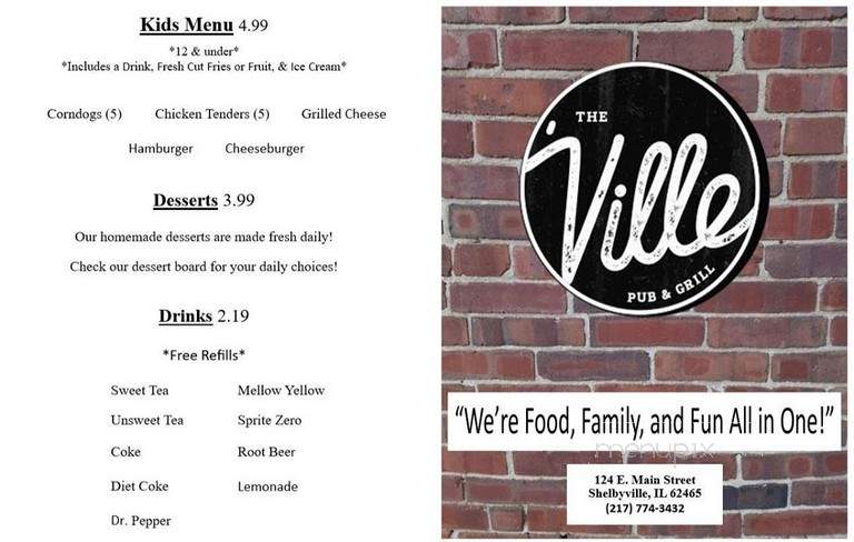 The Ville Pub & Grill - Shelbyville, IL menu_pic