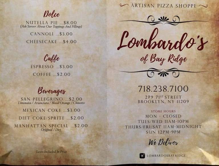 Lombardo's of Bay Ridge - Brooklyn, NY