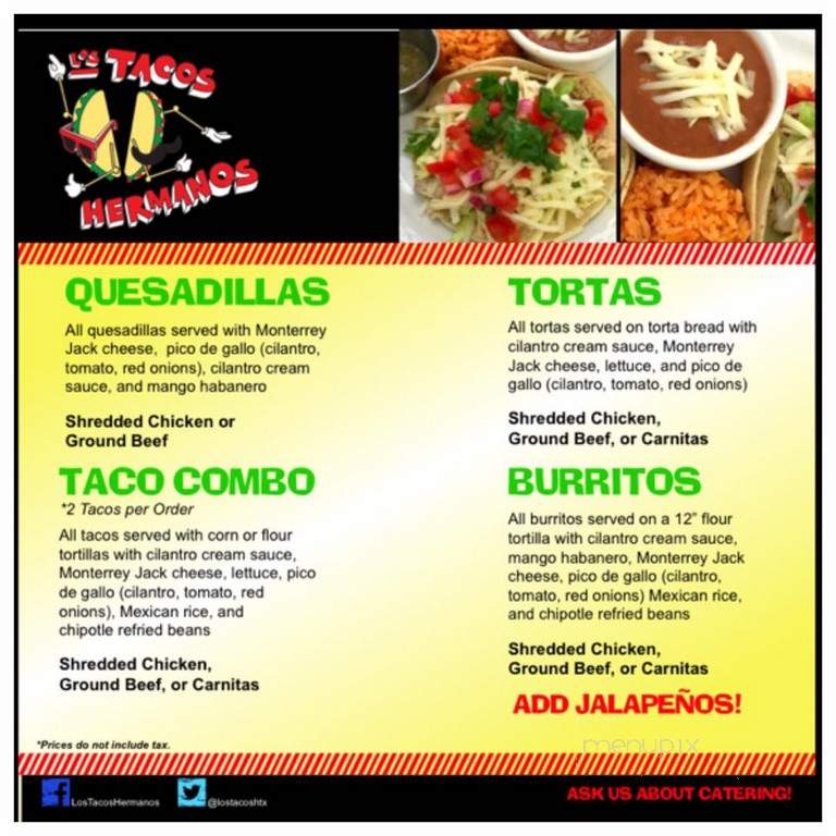 Los Amiguis Taqueria - Houston, TX menu_pic