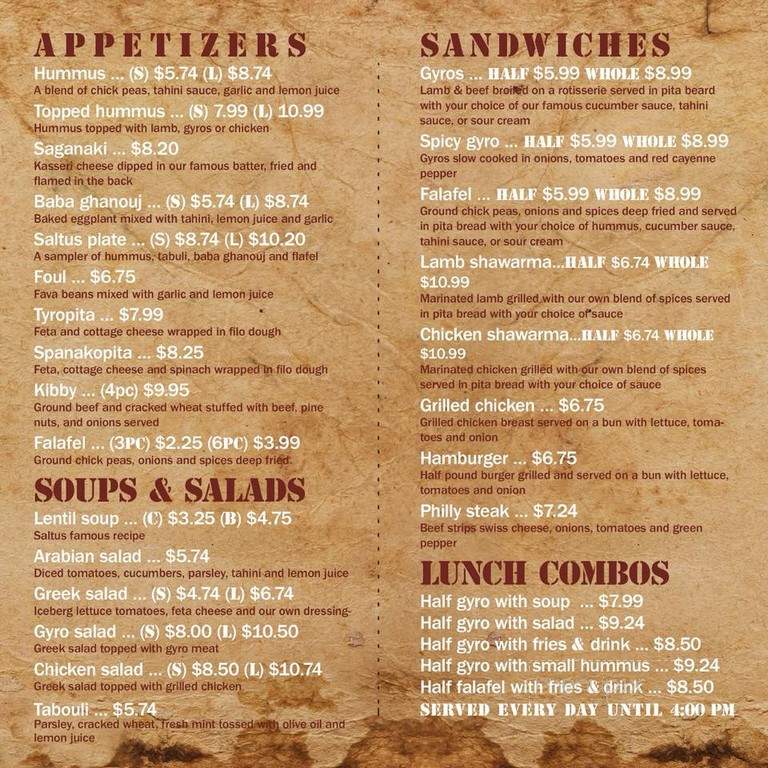 Saltus Gyros - Carmel, IN menu_pic