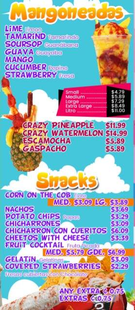 La Michoacana - Oak Lawn, IL menu_pic