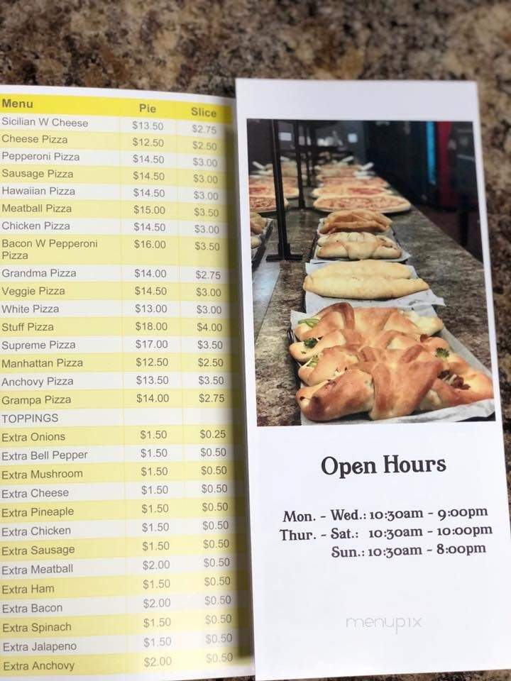 Manhattan Pizzeria - Indianapolis, IN menu_pic