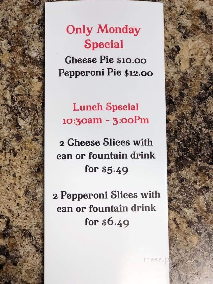 Manhattan Pizzeria - Indianapolis, IN menu_pic