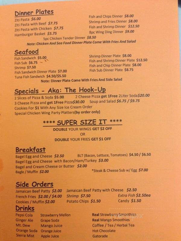 Four Corners Pizza Cafe - Dorchester, MA menu_pic
