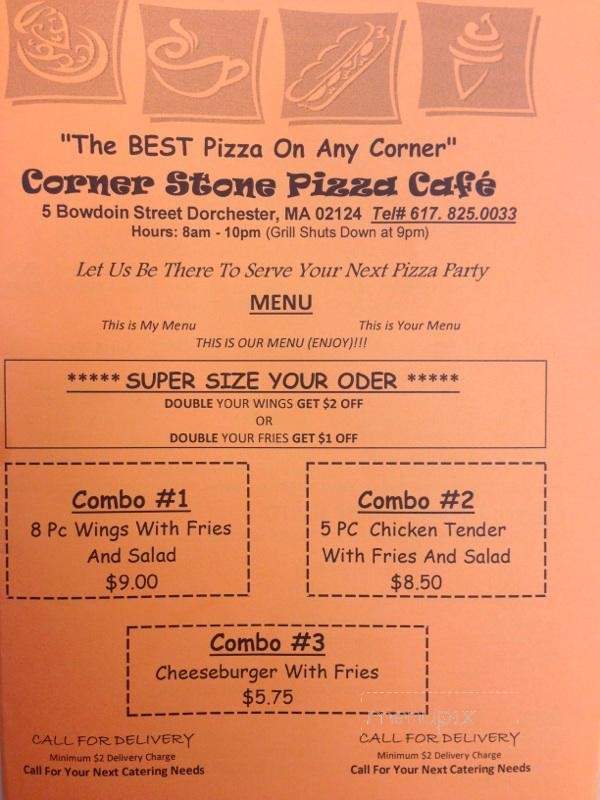 Four Corners Pizza Cafe - Dorchester, MA menu_pic